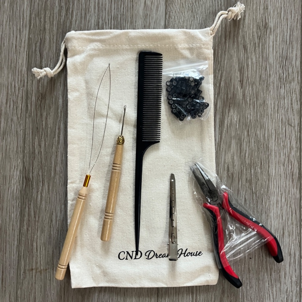 Nano Bead Hair Tool Kit with Pouch
